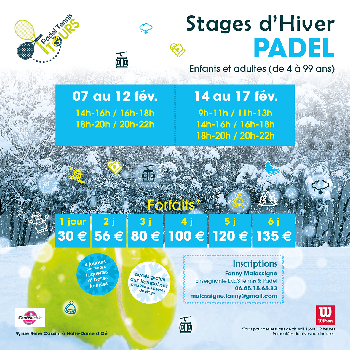 stage d'hiver padel
